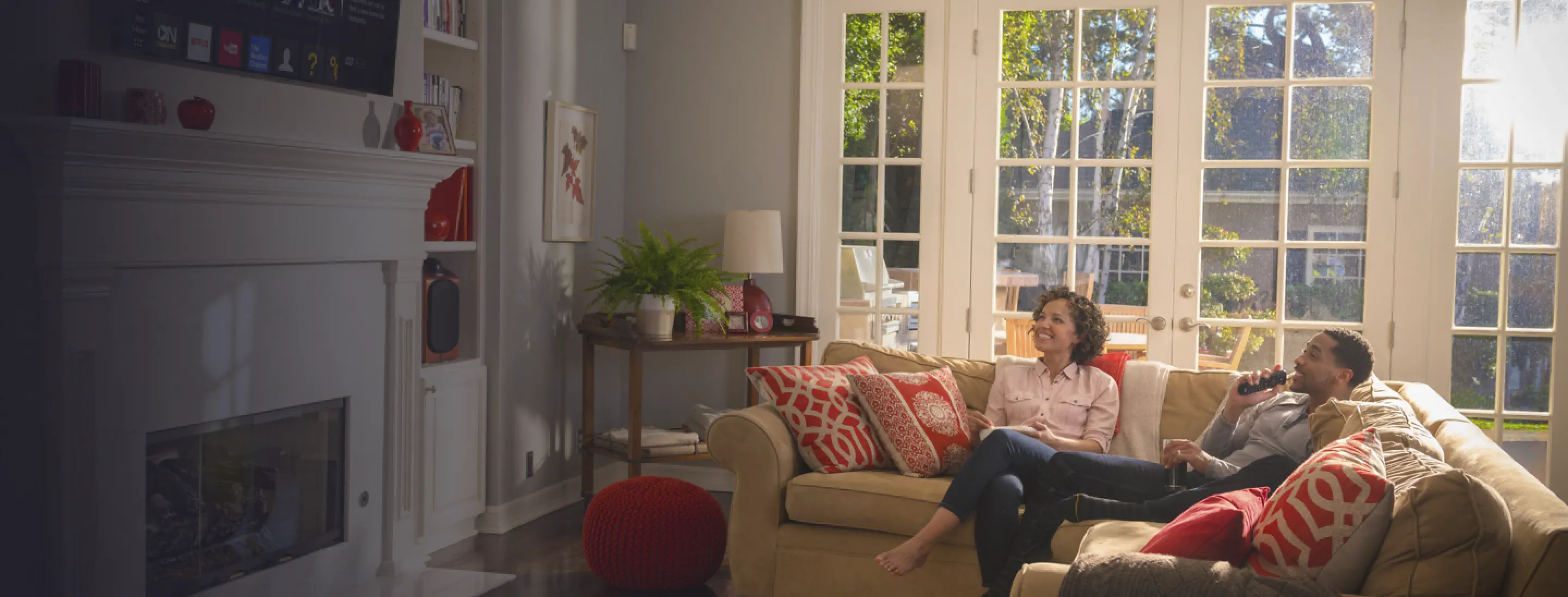 couple watching tv